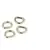 D Rings Nickel 1/2 Inch (12mm) x 4 by Sallie Tomato