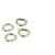 D Rings Nickel 1/2 Inch (12mm) x 4 by Sallie Tomato