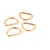 D Rings Rose Gold 1 Inch (25mm) x 4 by Sallie Tomato