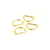D Rings Gold 1 Inch (25mm) x 4 by Sallie Tomato