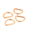 D Rings Rose Gold 1 Inch (25mm) x 4 by Sallie Tomato