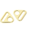 Triangle Rings Gold 1 Inch (25mm) x 2 by Sallie Tomato