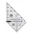 Creative Grids 45 degree and 90 degree Multi-Size Triangle Ruler #CGRMS4590