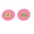 Genuine Leather Round Magnetic Clasps x 1 Set Multiple Colours Available - Pink