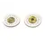 Genuine Leather Round Magnetic Clasps x 1 Set Multiple Colours Available - White