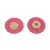 Genuine Leather Round Magnetic Clasps x 1 Set Multiple Colours Available - Rose Red