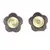 Genuine Leather Flower Magnetic Clasps x 1 Set - Dark Coffee