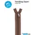 By Annie 24 Inch Handbag Zipper Seal Brown - See Video