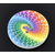 Multi Coloured Spiral Button 30 mm A01
