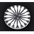 Black and White Spoked Button 30 mm G02