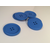 Blue Painted 40 mm x 3 Buttons
