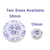 White and Soft Purple Floral Button D 05