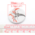 White with Orange Flowers Button D07