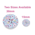 White with Blue and Pink Paisley Floral Button D09