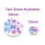 White Pink and Blue Floral Button D10