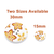 White with Autumn Leaves Button D14