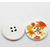 White with Autumn Leaves Button 30 mm D22