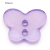 Purple Butterfly Shaped Plastic Button