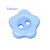 Blue Flower Shaped Plastic Button