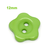 Green Flower Shaped Plastic Button