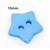 Blue Star Shaped Plastic Button