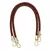 Round PU Leather Braided Bag Handles 60 cms Chocolate Brown