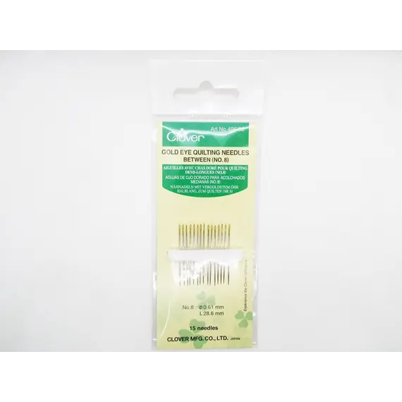 Clover Gold Eye Quilting Needles Between Size 8
