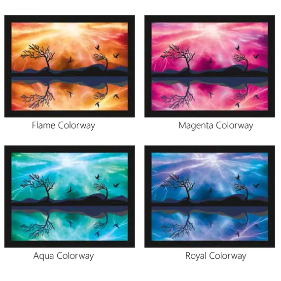 Flame Bolt Hoffman Quilt Panel 43 x 43 Inches Digital Print