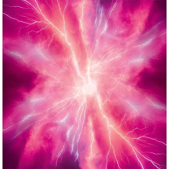 Magenta Bolt Hoffman Quilt Panel 43 x 43 Inches Digital Print