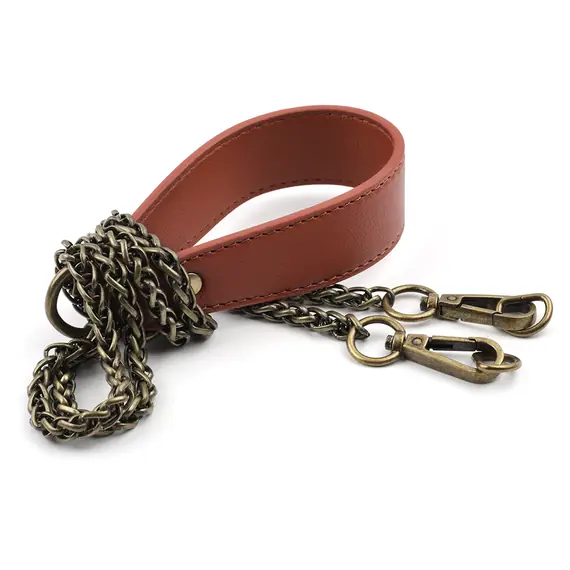 Genuine Leather and Antique Chain Single Strap 116 cms Multiple Colours Available