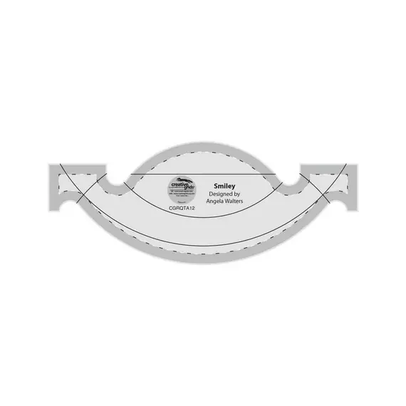 Smiley Creative Grids Non-Slip Free Motion Quilting Tool / Ruler SEE VIDEO