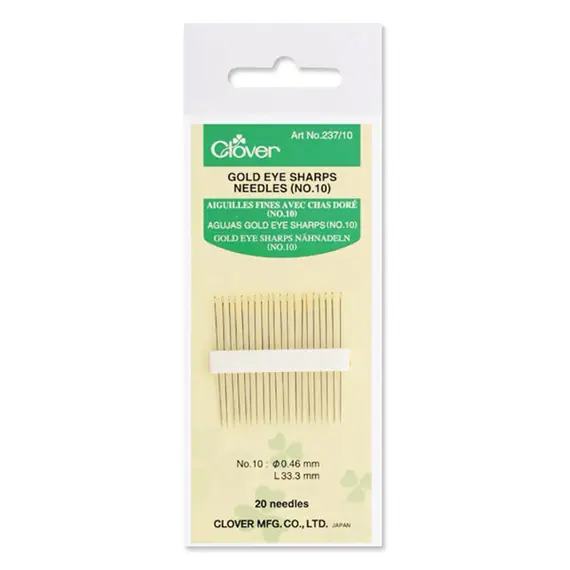 Clover Gold Eye Sharp Needles Size 10