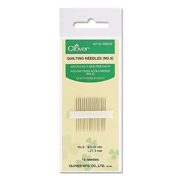 Clover Gold Eye Quilting Needles Size 9