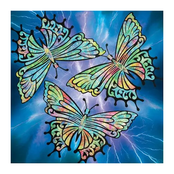 Aqua Bolt Hoffman Quilt Panel 43 x 43 Inches Digital Print