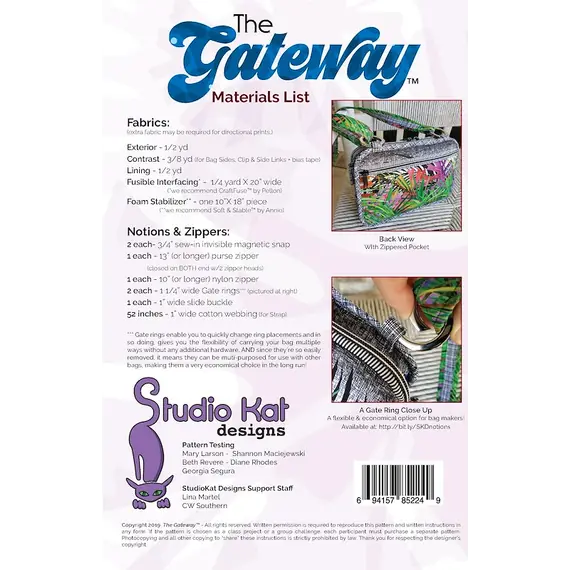 Gateway Bag Pattern by Studio Kat Designs