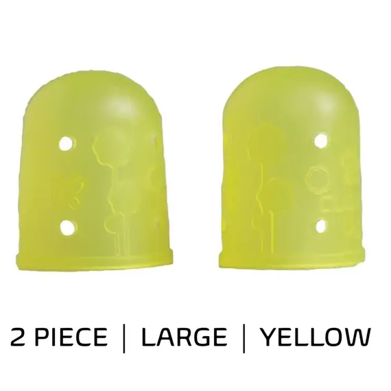 Clover Flexible Rubber Thimbles LARGE 2 Pack Yellow