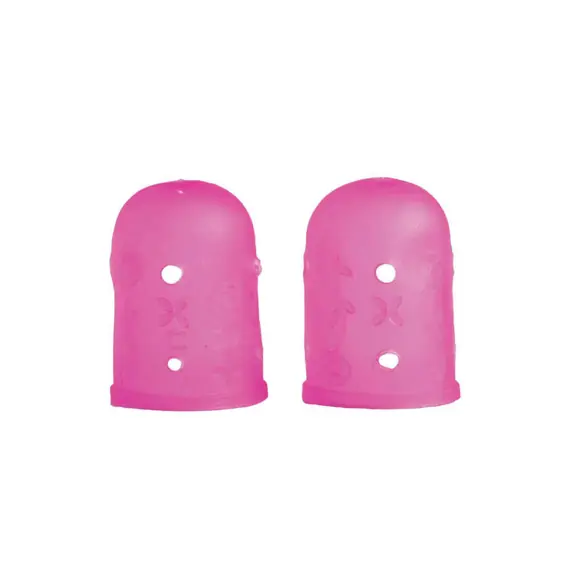 Clover Flexible Rubber Thimbles Medium 2 Pack Pink