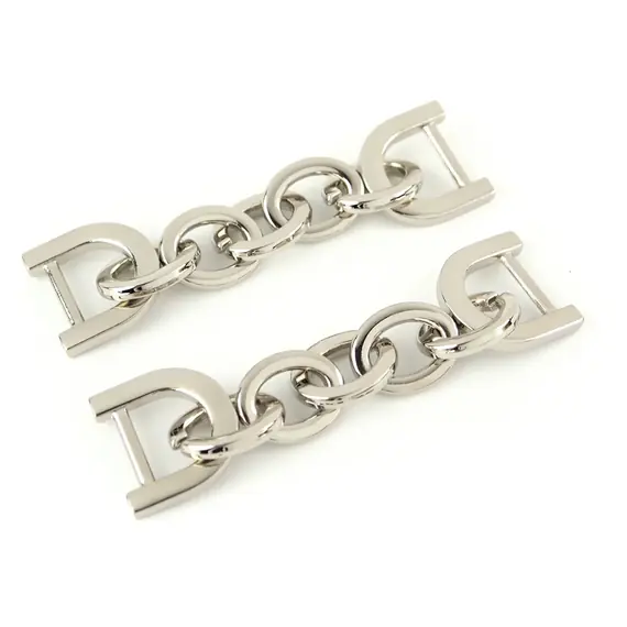 Chain Strap Connectors 1/2 Inch 12mm Nickel x 2 by Sallie Tomato