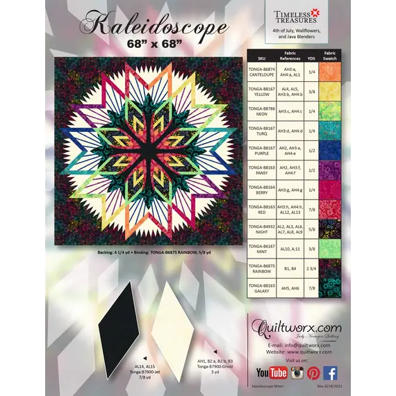 Kaleidoscope Quilt Pattern by Judy Niemeyer