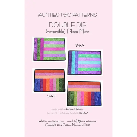 Double Dip Reversible Place Mats Pattern by Aunties Two