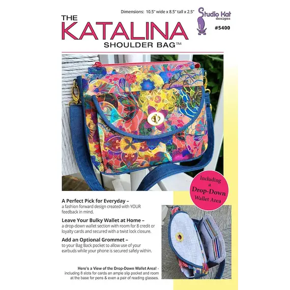 Katalina Shoulder Bag Pattern by Studio Kat Designs