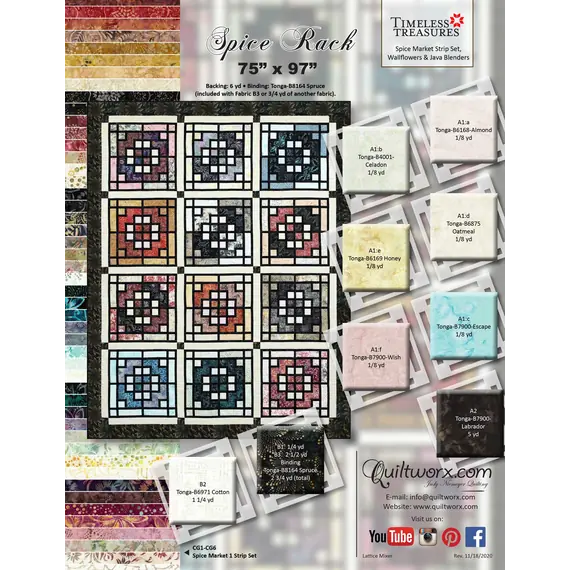 Spice Rack Quilt Pattern by Judy Niemeyer