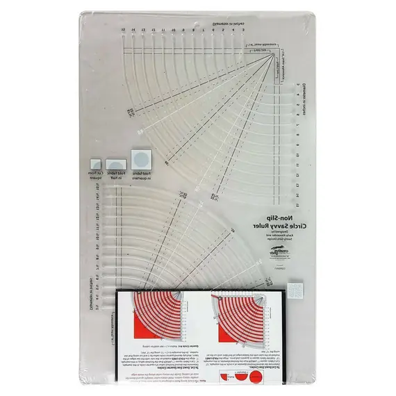 Creative Grids Circle Savvy 11-3/4in x 18-1/2in Quilt Ruler