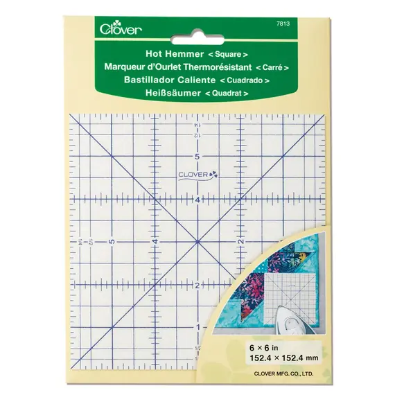 Clover Large Hot Ruler Pressing Tool 6" Square SEE VIDEO