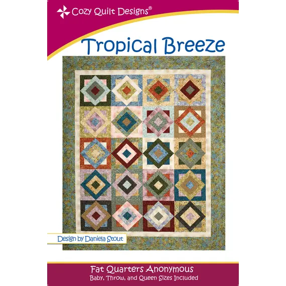 Tropical Breeze Pattern by Cozy Quilt Designs - Image of Pattern Cover