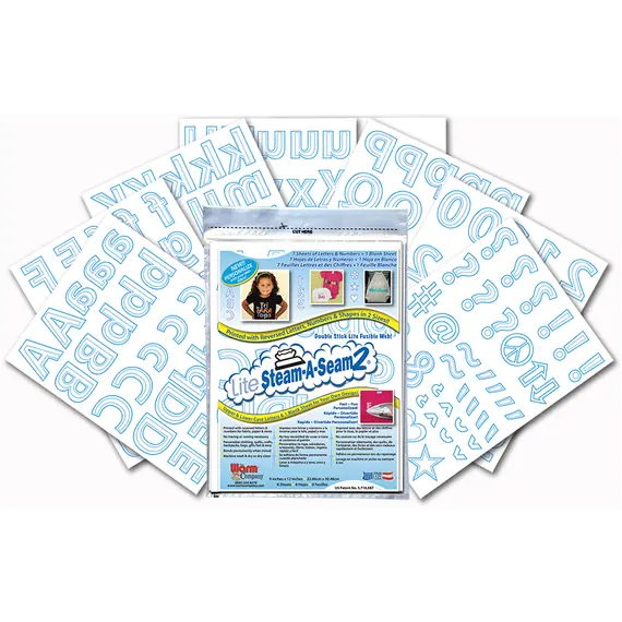 Lite Steam-A-Seam Alphabet and numbers by the Warm Company