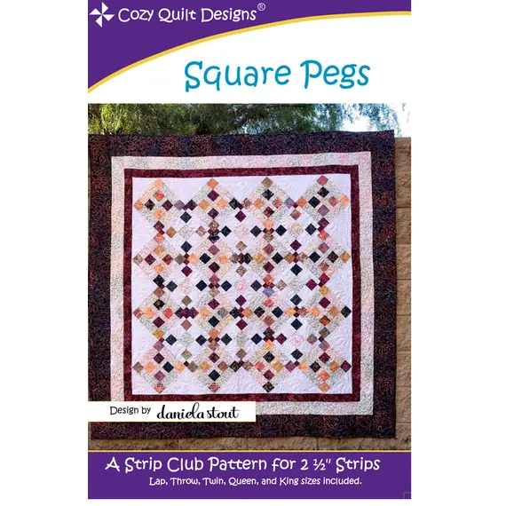 Square Pegs Pattern by Cozy Quilt Designs - Image of Pattern Cover
