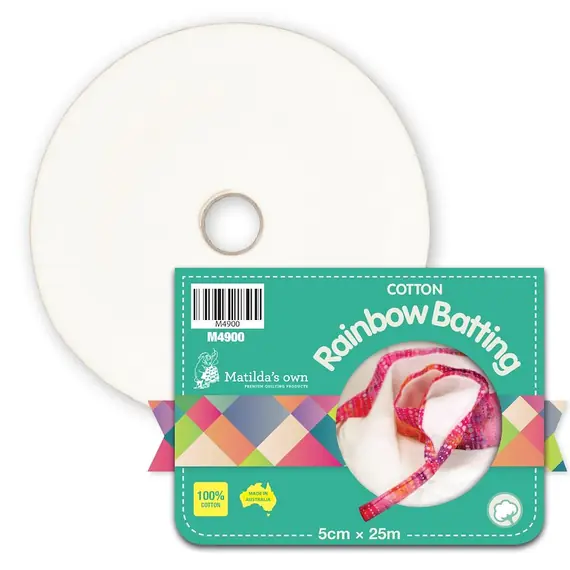 Matilda's Own 100% Cotton Rainbow Batting a.k.a. Jelly Roll Batting