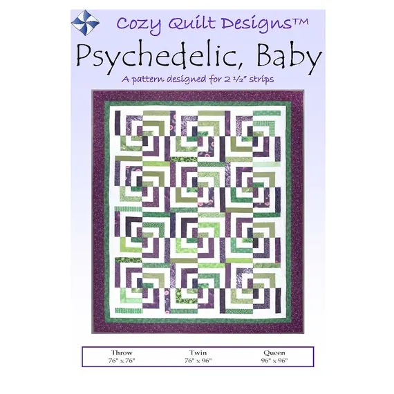 Psychedelic, Baby Pattern by Cozy Quilt Designs - Image of Pattern Cover