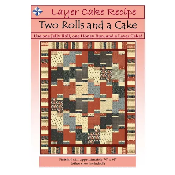 Two Rolls and a Cake Pattern by Cozy Quilt Designs - Image of quilt cover